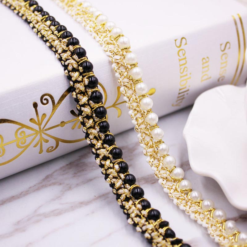 10yards DIY accessories Pearl  – Beaded Trim Fringe recenzja i cena