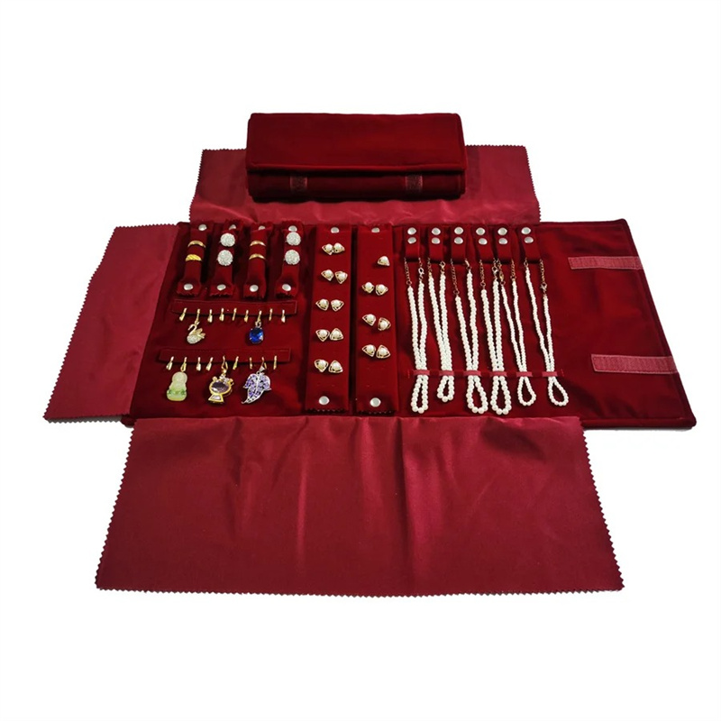 Burgundy Velvet Jewelry Roll-U – Velvet Ribbon Roll recenzja i cena