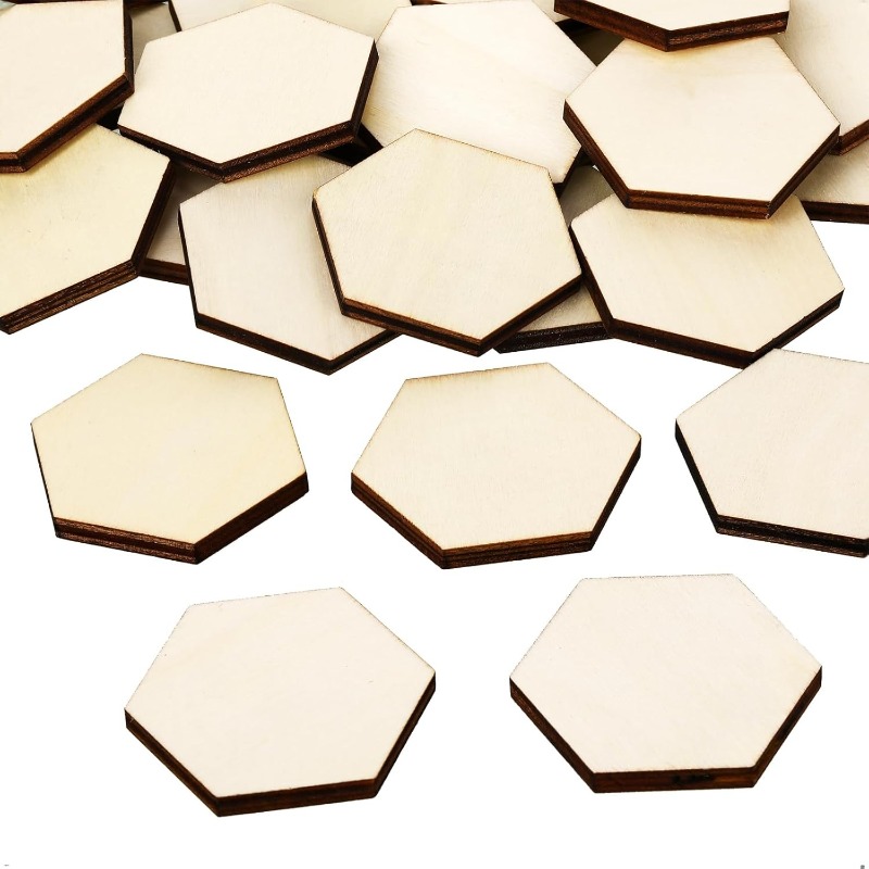 50PCS 4CM Unfinished Wood Hexa – Craft Embellishment recenzja i cena