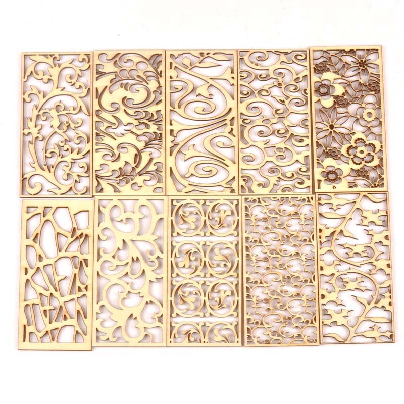 5Pcs Hollow Lace Wood Crafts F – Embellishments For Scrapbooking recenzja i cena