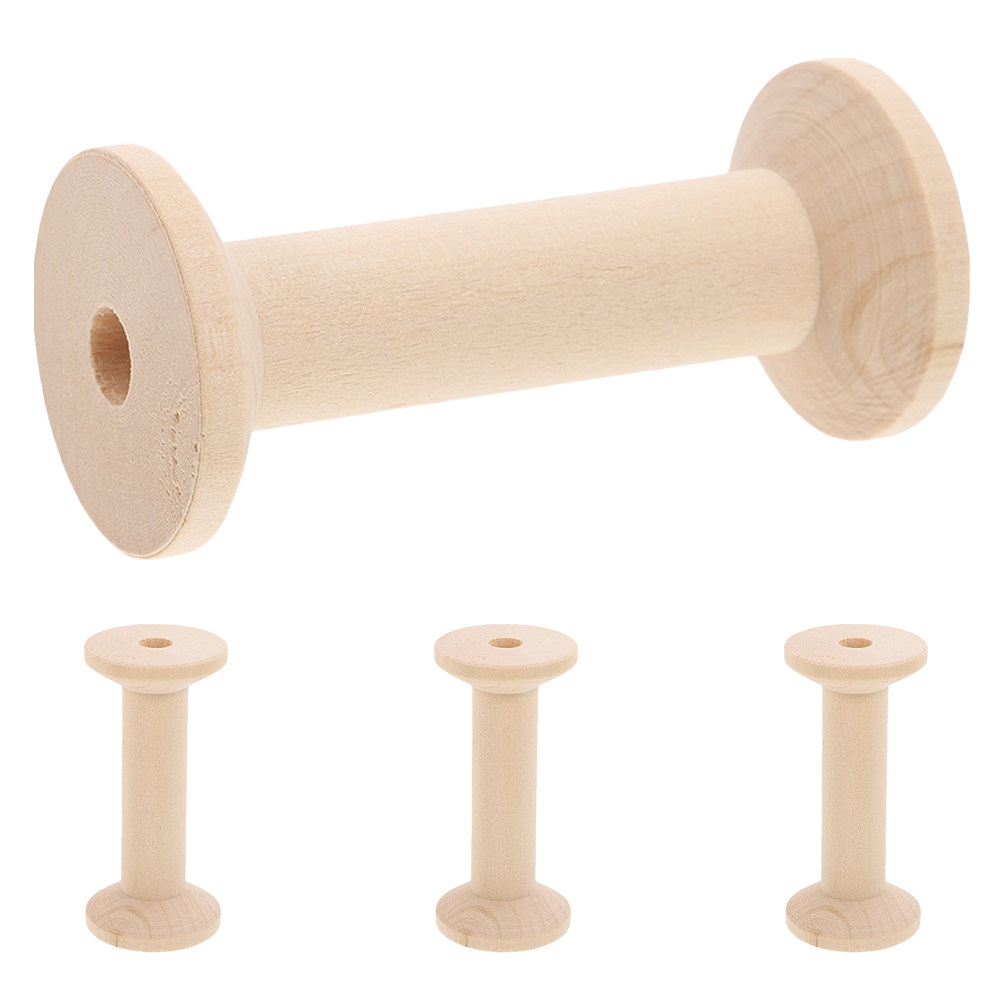 4Pcs Wooden Spool Set Large Ca – Embroidery Craft recenzja i cena
