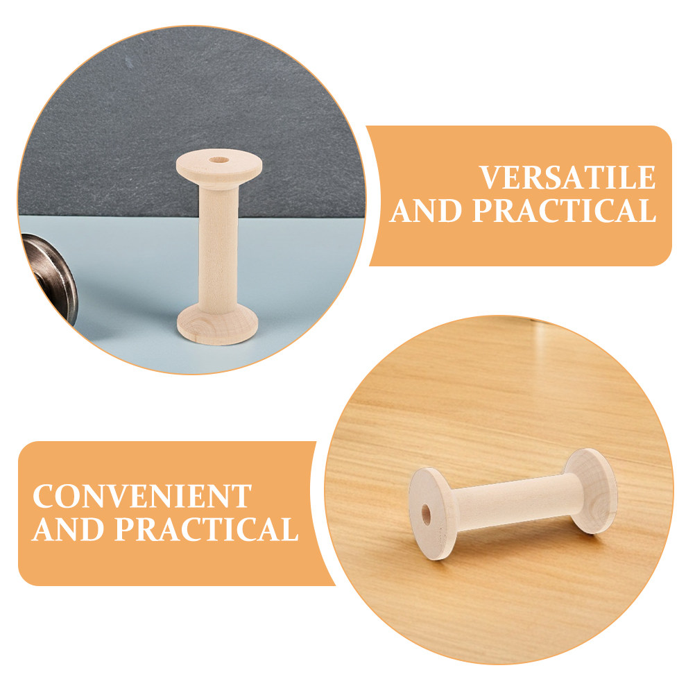4Pcs Wooden Spool Set Large Ca – Embroidery Craft recenzja i cena