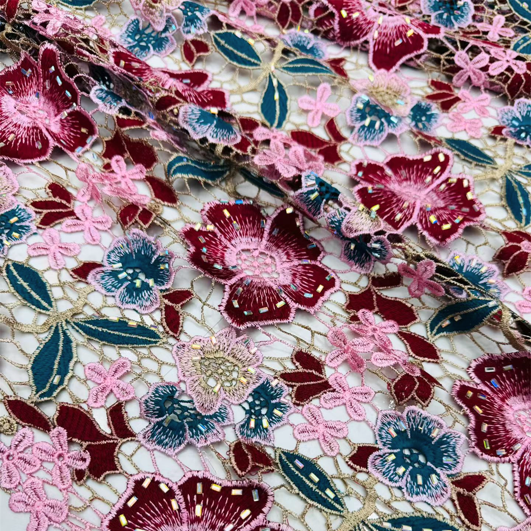 Elegant Guipure Cord Lace Fabr – Sew On Rhinestone recenzja i cena