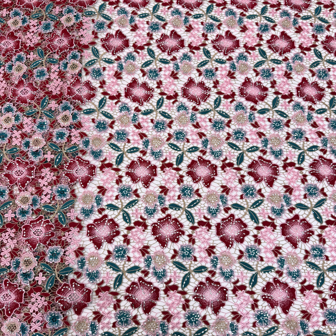 Elegant Guipure Cord Lace Fabr – Sew On Rhinestone recenzja i cena