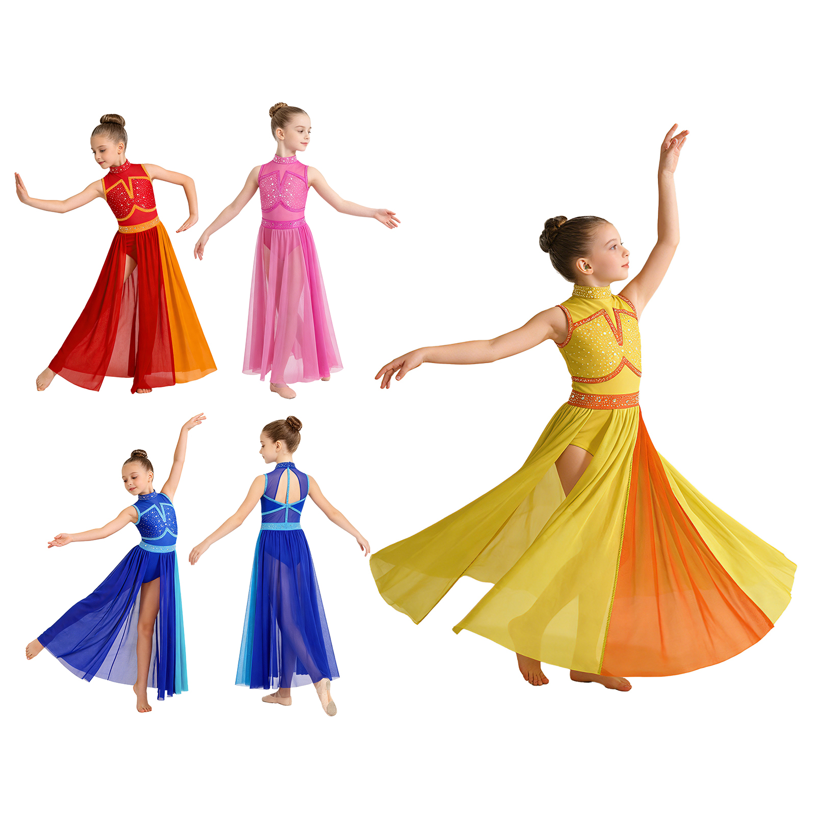 Kids Girls Modern Lyrical Danc – Rhinestone Banding Trim recenzja i cena