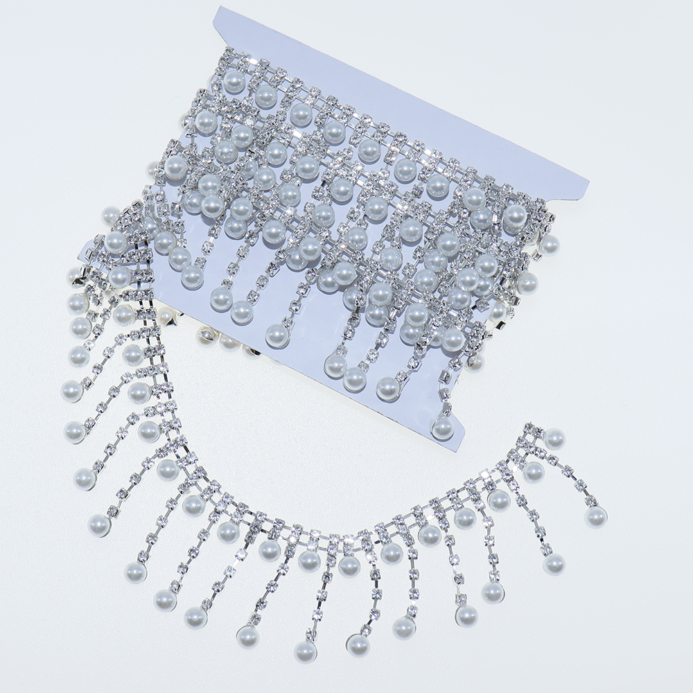 Crystal Rhinestone Pearl Trim  – Pearl Trim Chain recenzja i cena