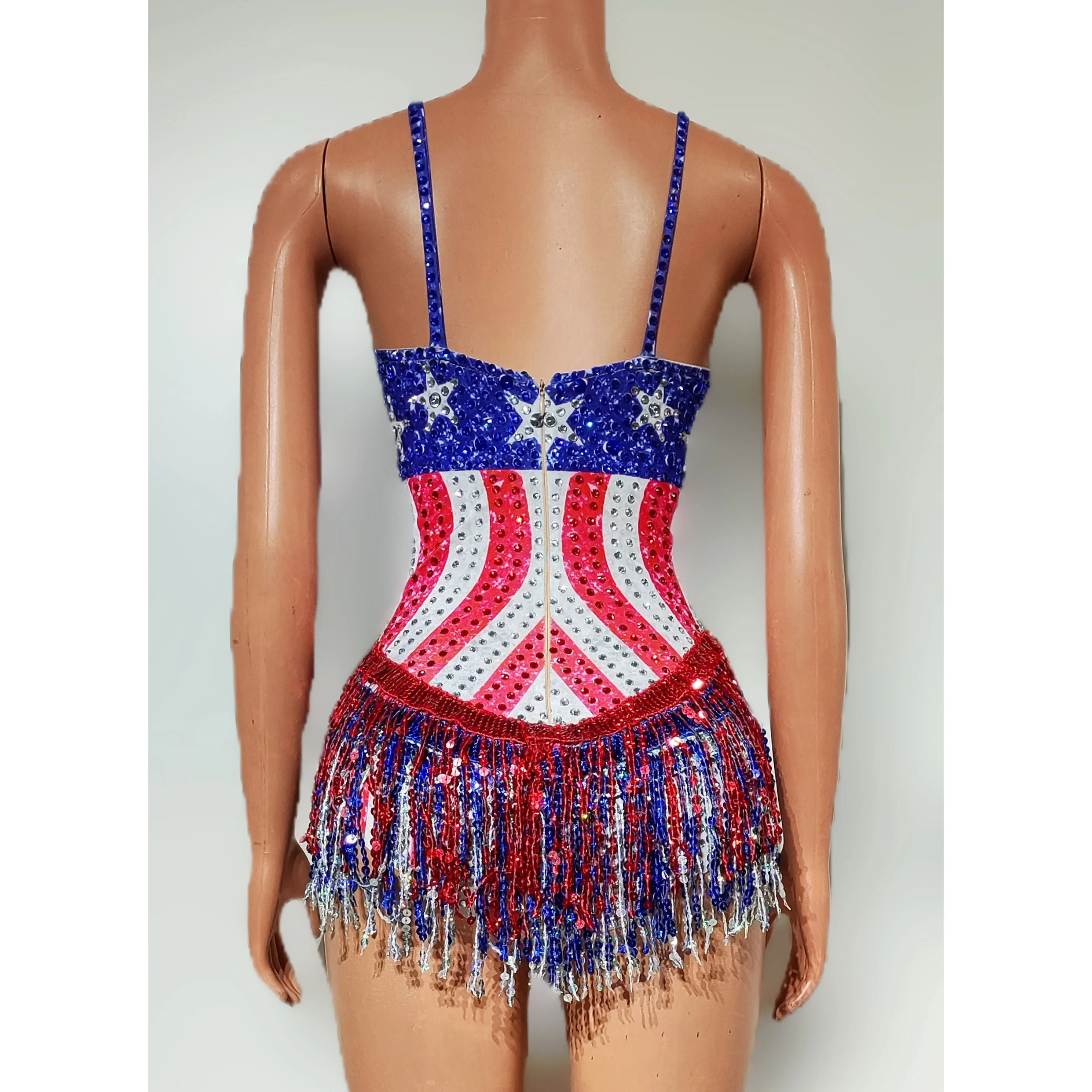 Dance Singer Costume Bar Night – Rhinestone Banding Trim recenzja i cena