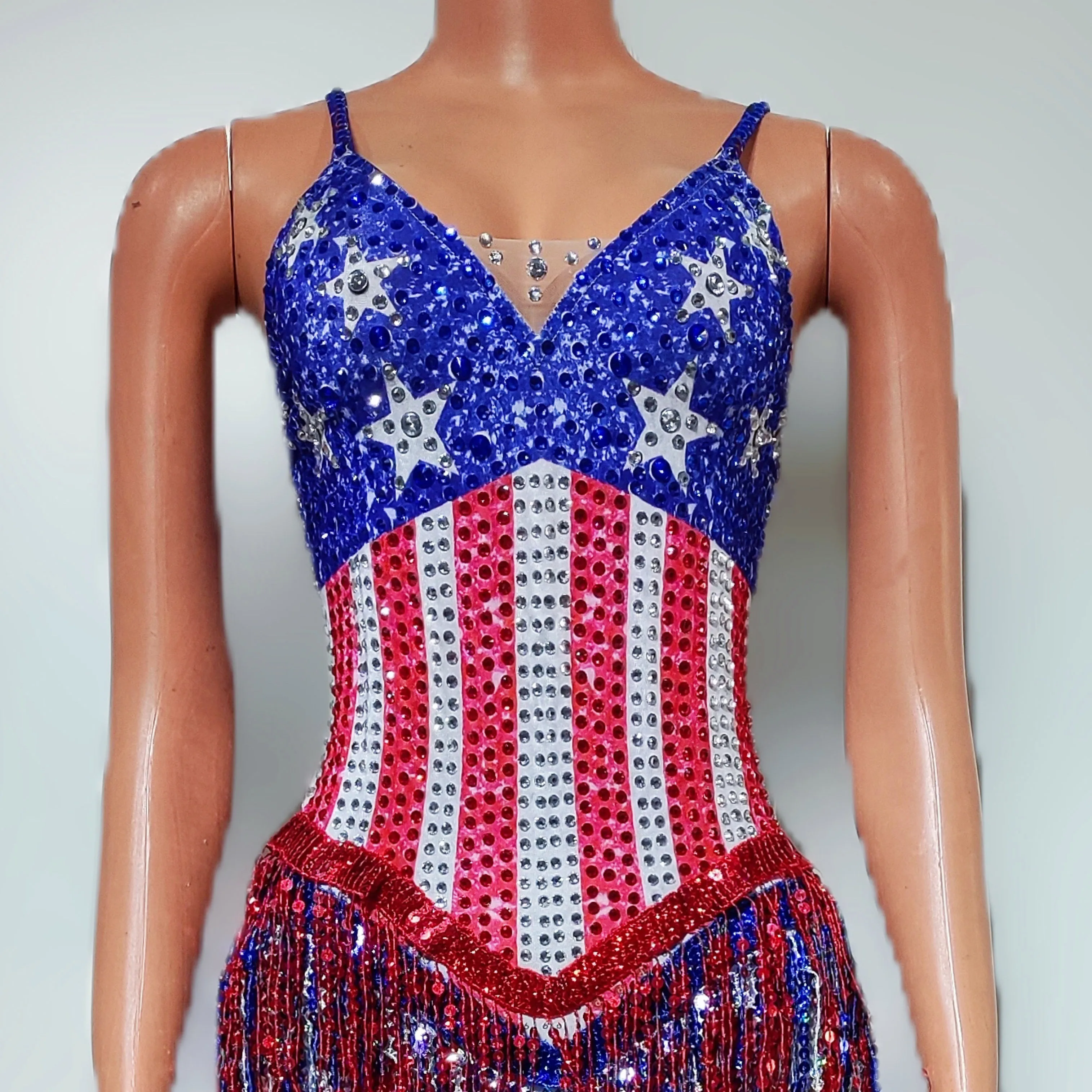 Dance Singer Costume Bar Night – Rhinestone Banding Trim recenzja i cena