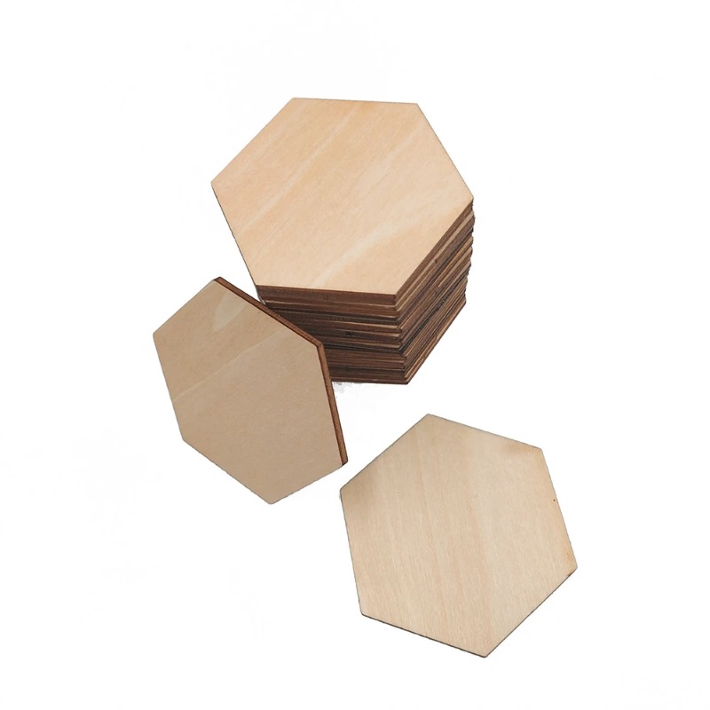 10-120mm Wooden Hexagon Blank  – Craft Embellishments recenzja i cena