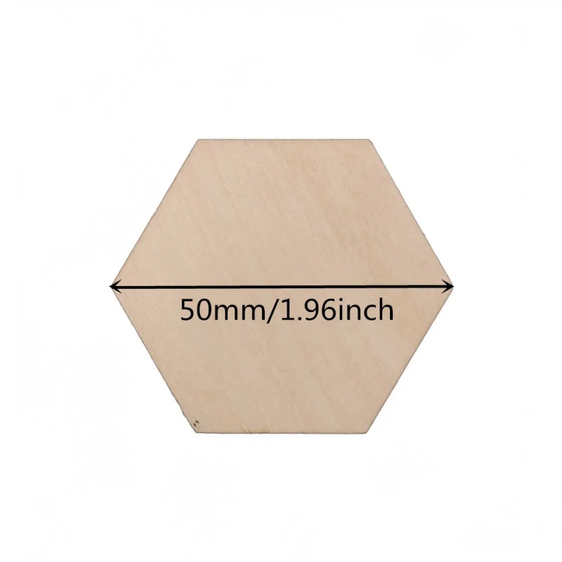 10-120mm Wooden Hexagon Blank  – Craft Embellishments recenzja i cena