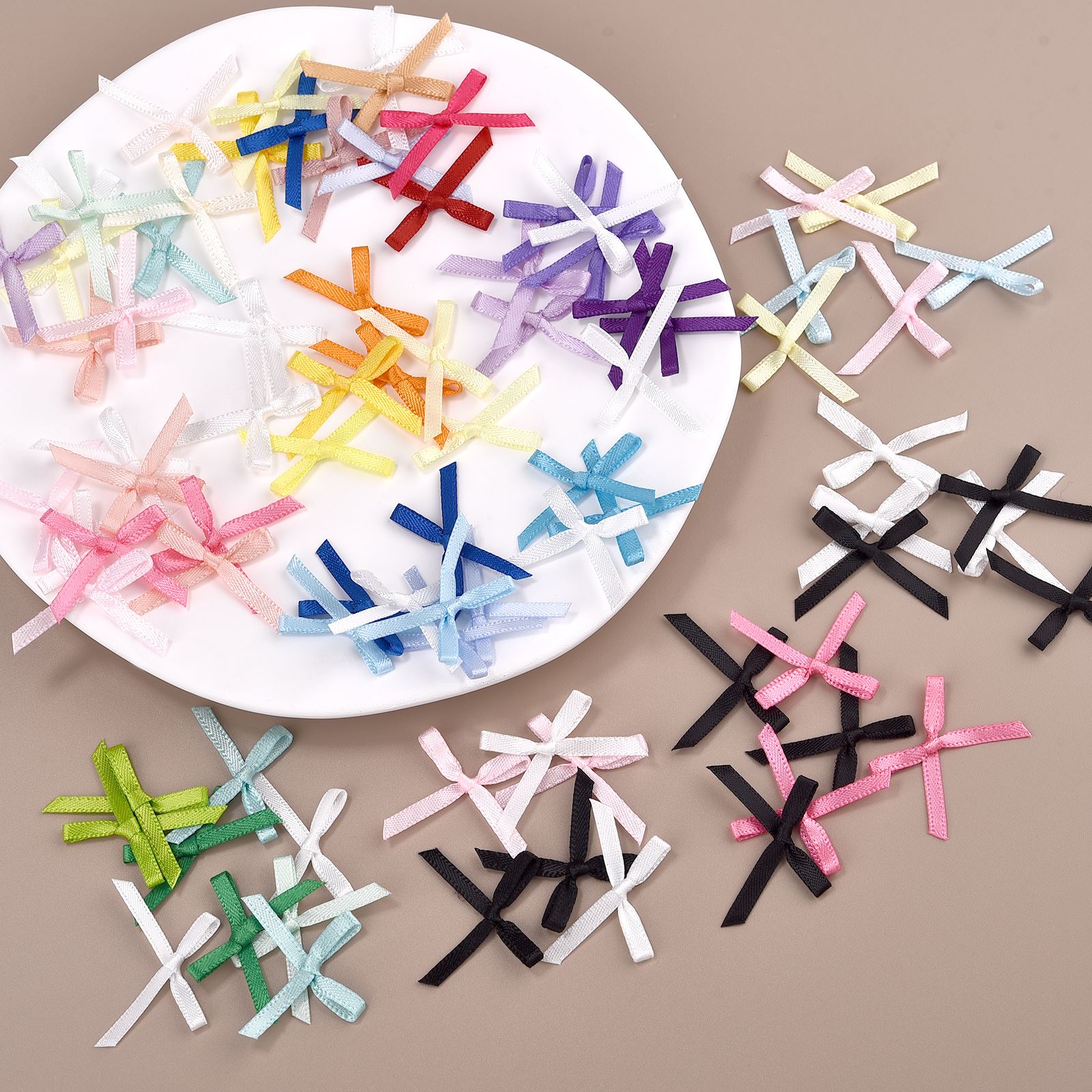 100Pcs 3mm Ribbons Mini Satin  – Embellishments For Scrapbooking recenzja i cena
