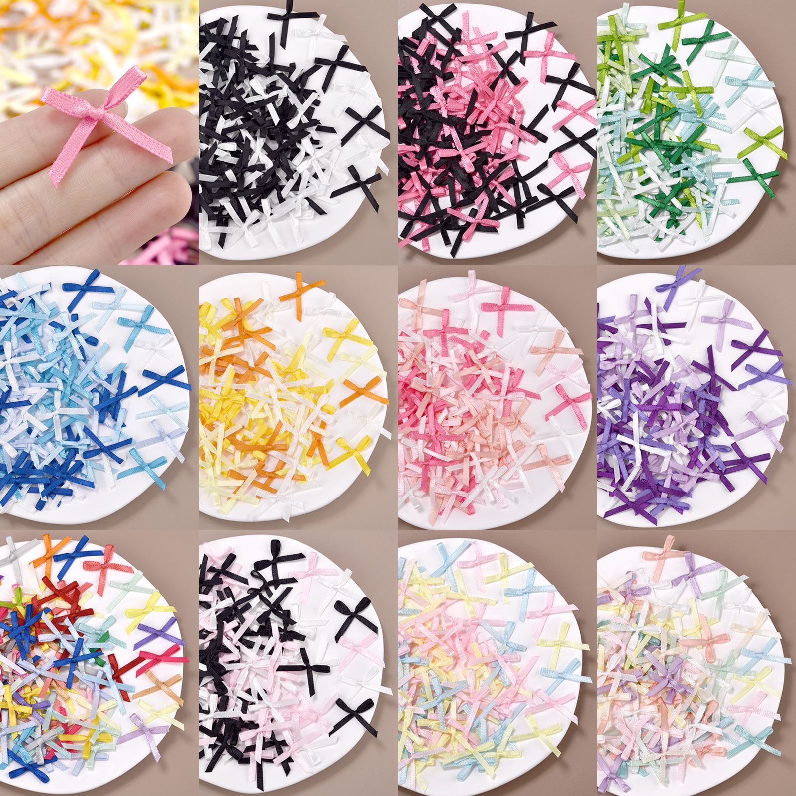 100Pcs 3mm Ribbons Mini Satin  – Embellishments For Scrapbooking recenzja i cena