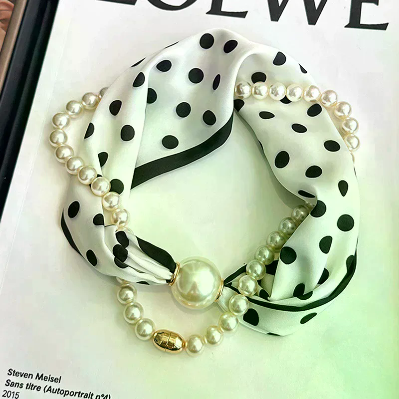 Magnetic Narrow Elegant Satins – Pearl Trim Chain recenzja i cena