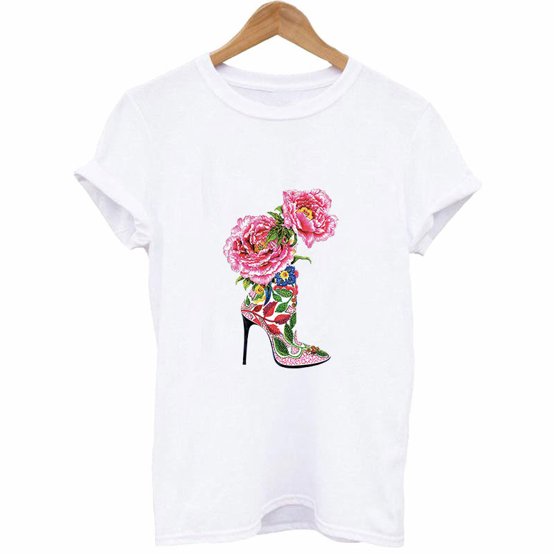 High heels flowers Iron On Pat – Applique Patch Flower recenzja i cena