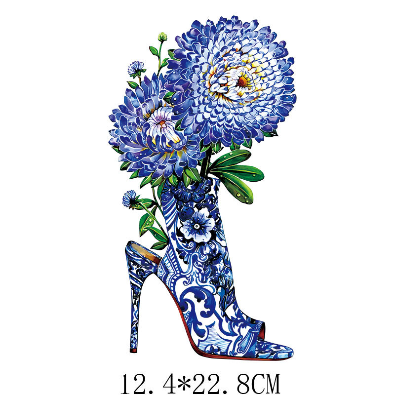 High heels flowers Iron On Pat – Applique Patch Flower recenzja i cena