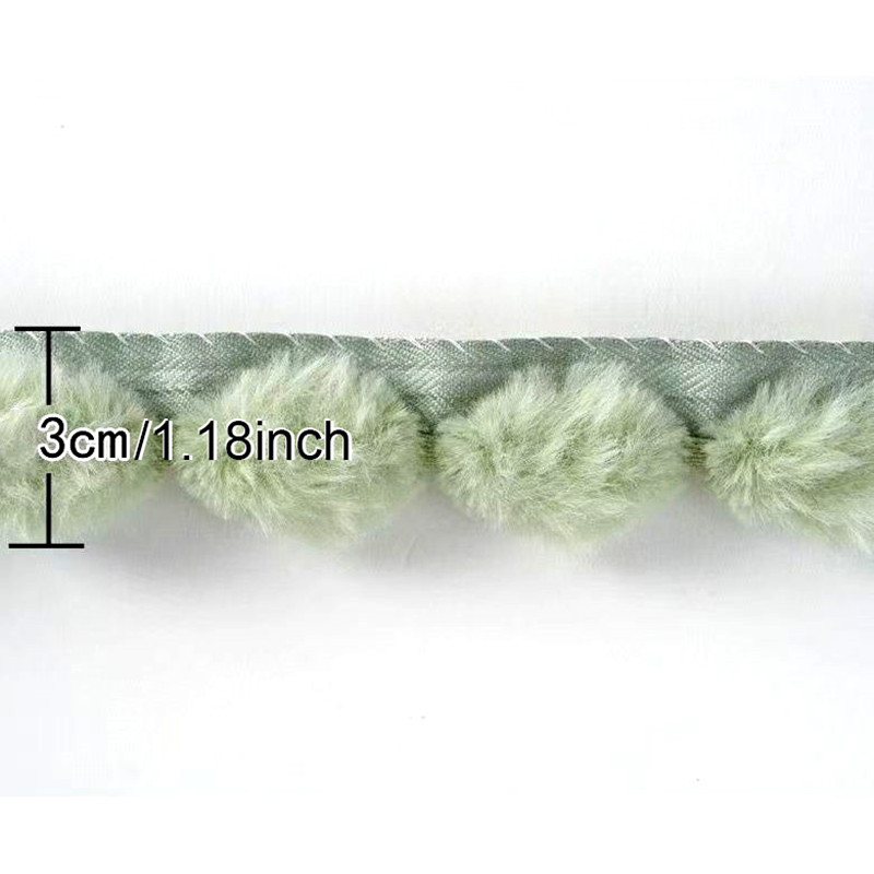 3cm Faux Rabbit Fur Pom Pom Ba – Fringe Ribbon Sewing recenzja i cena