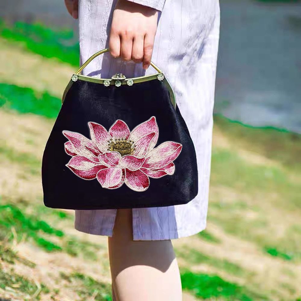 Soft Lotus Flower Patch Embroi – Applique Patch Flower recenzja i cena