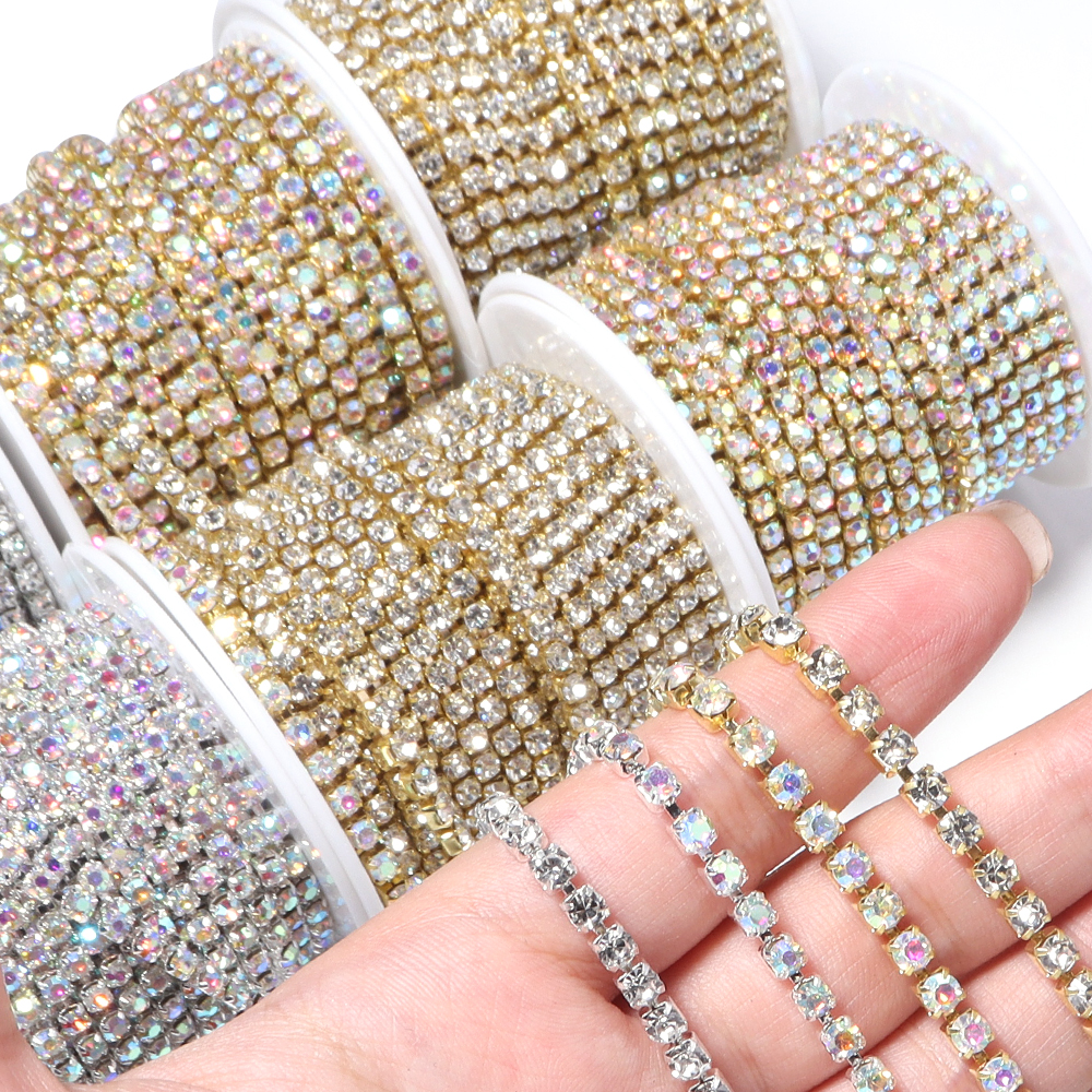 10Yards Glitter Rhinestone Cla – Sew On Rhinestone recenzja i cena