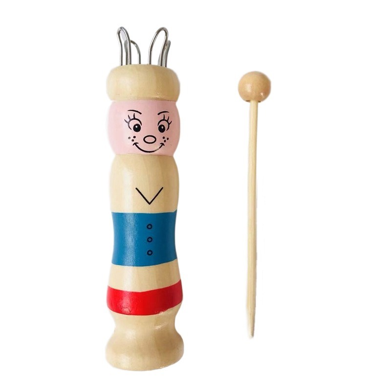 Wooden Doll French Knitter Kid – Pom Pom Maker Tool recenzja i cena