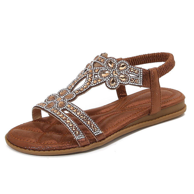 Big Size Openwork Sandals Bohe – Sew On Rhinestone recenzja i cena