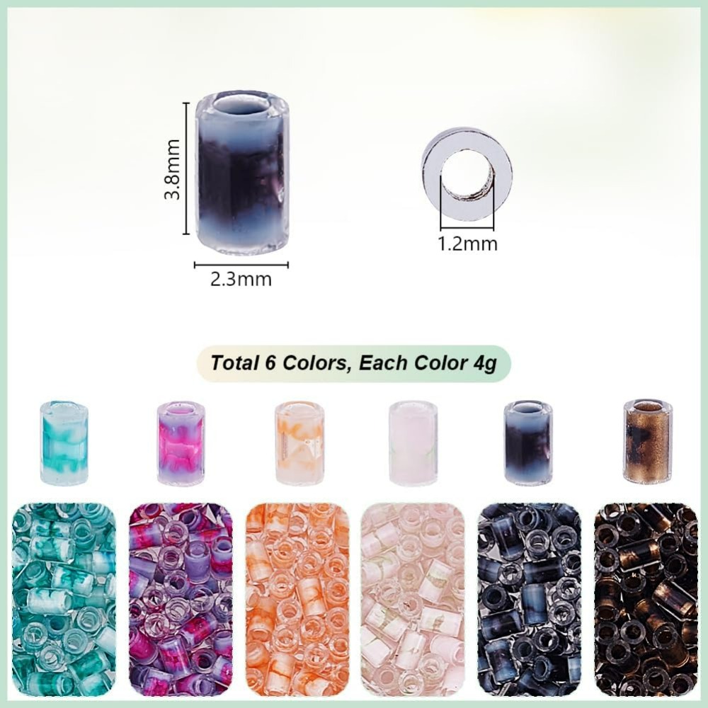720pcs 6 Colors Tube Beads 24g – Embroidery Craft recenzja i cena
