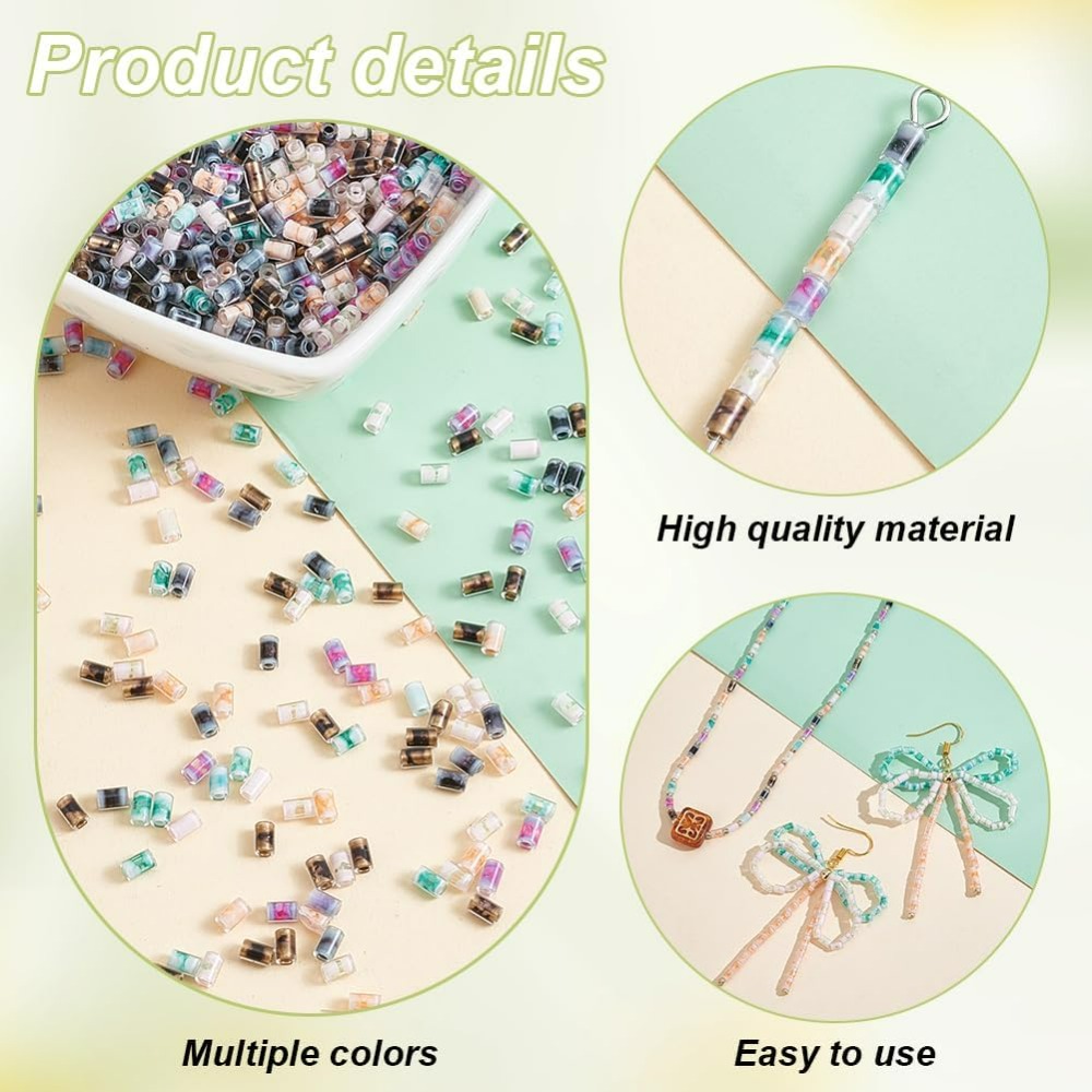 720pcs 6 Colors Tube Beads 24g – Embroidery Craft recenzja i cena