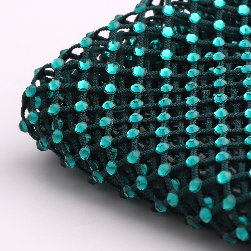 Blue Zircon Rhinestones Mesh A – Crystal Mesh Fabric recenzja i cena