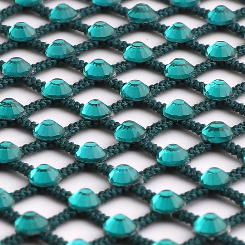 Blue Zircon Rhinestones Mesh A – Crystal Mesh Fabric recenzja i cena