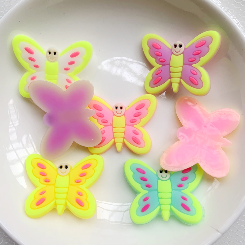 10pcs Cute Large butterfly PVC – Embellishment Glue Craft recenzja i cena
