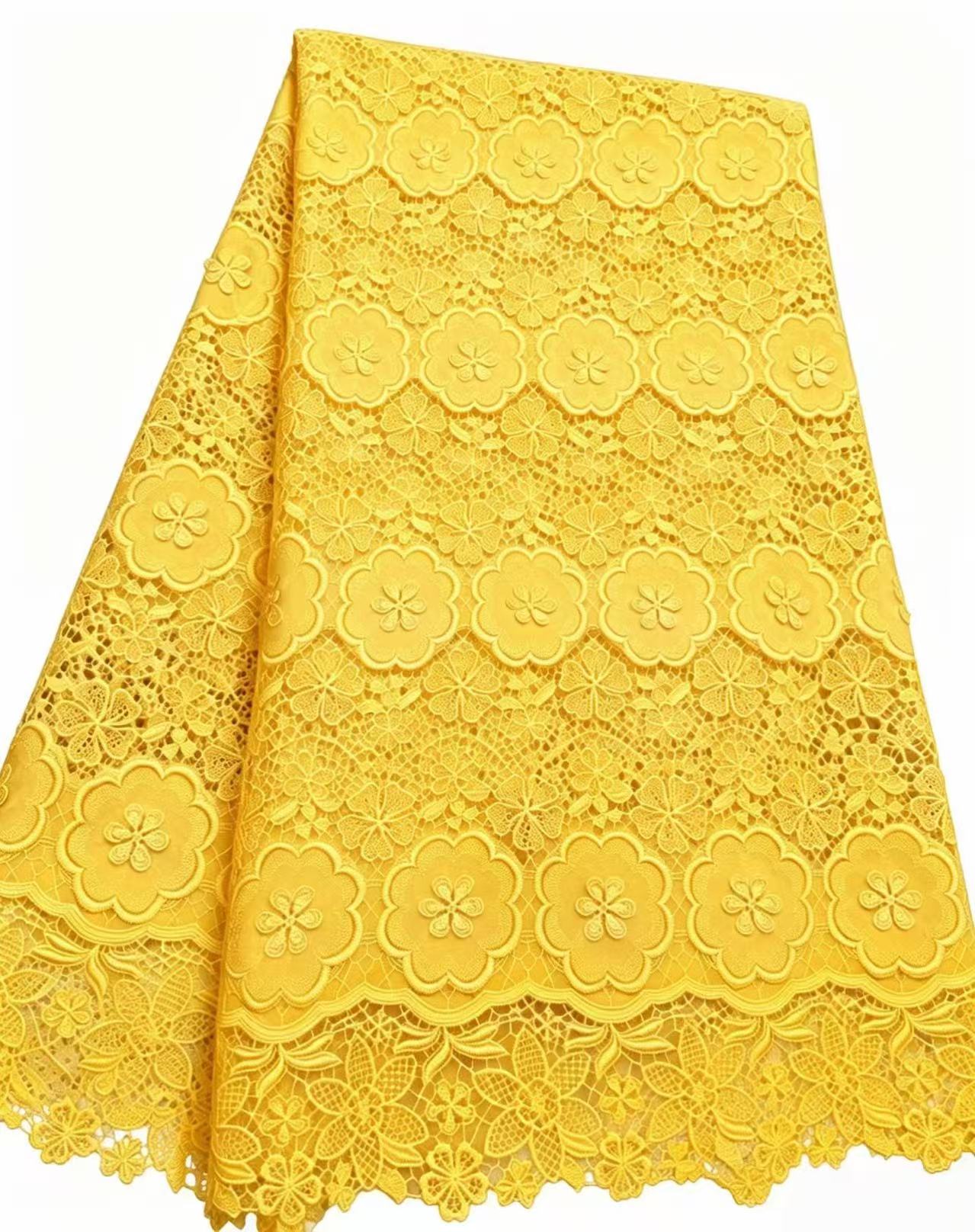African Guipure Cord Lace Fabr – Sew On Rhinestone recenzja i cena
