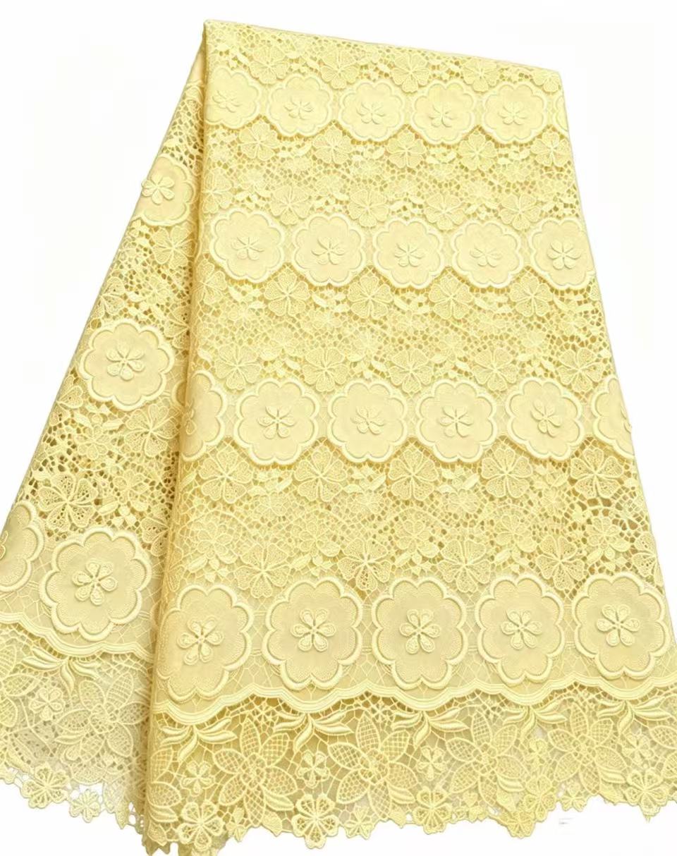 African Guipure Cord Lace Fabr – Sew On Rhinestone recenzja i cena