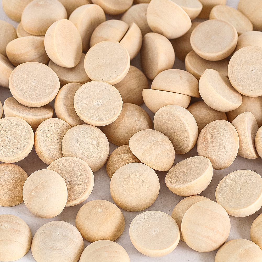 120pcs 15mm Half Wood Balls Un – Craft Embellishments recenzja i cena