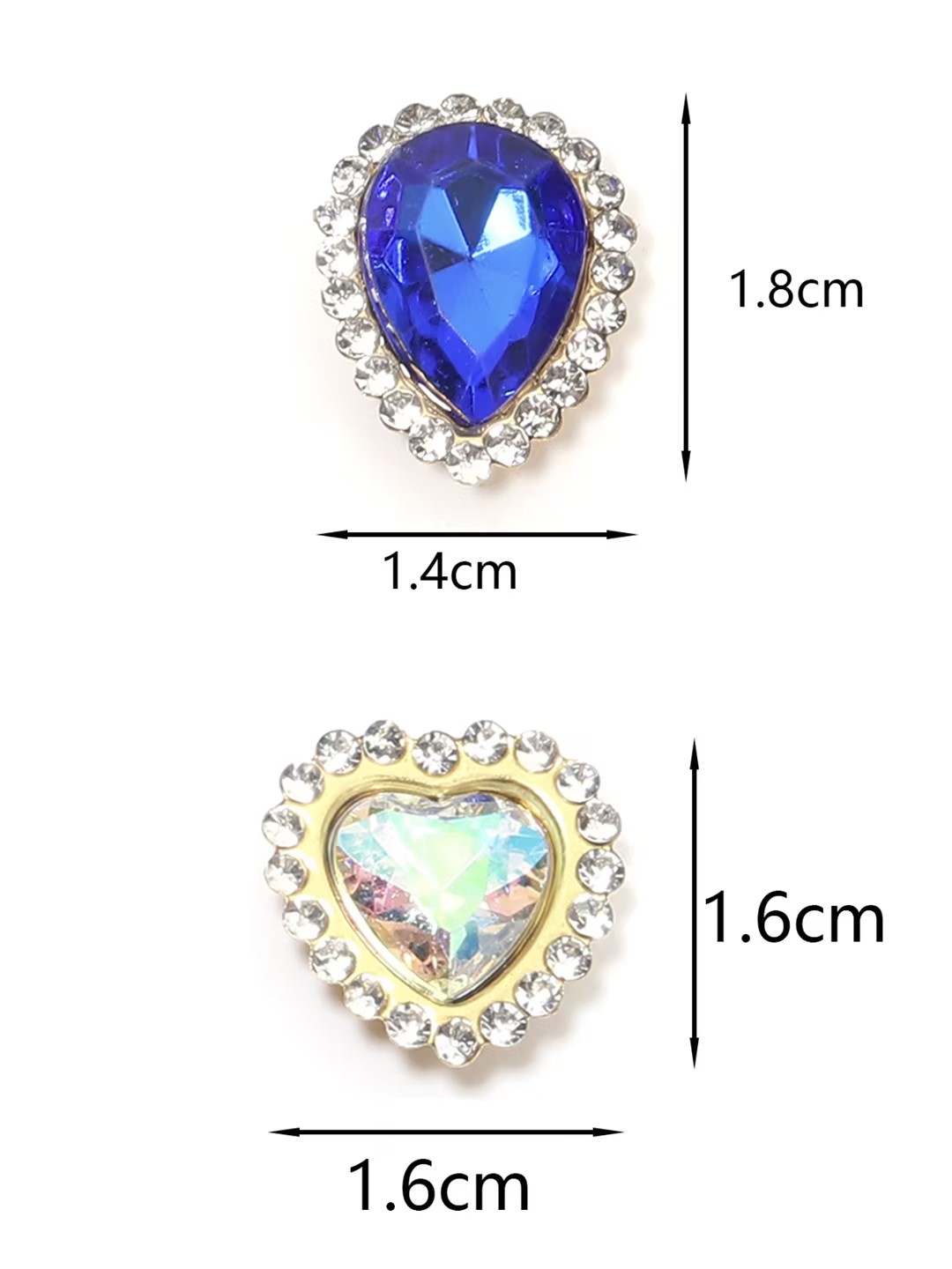 20Pcs Love Heart Acrylic Rhine – Sew On Rhinestone recenzja i cena