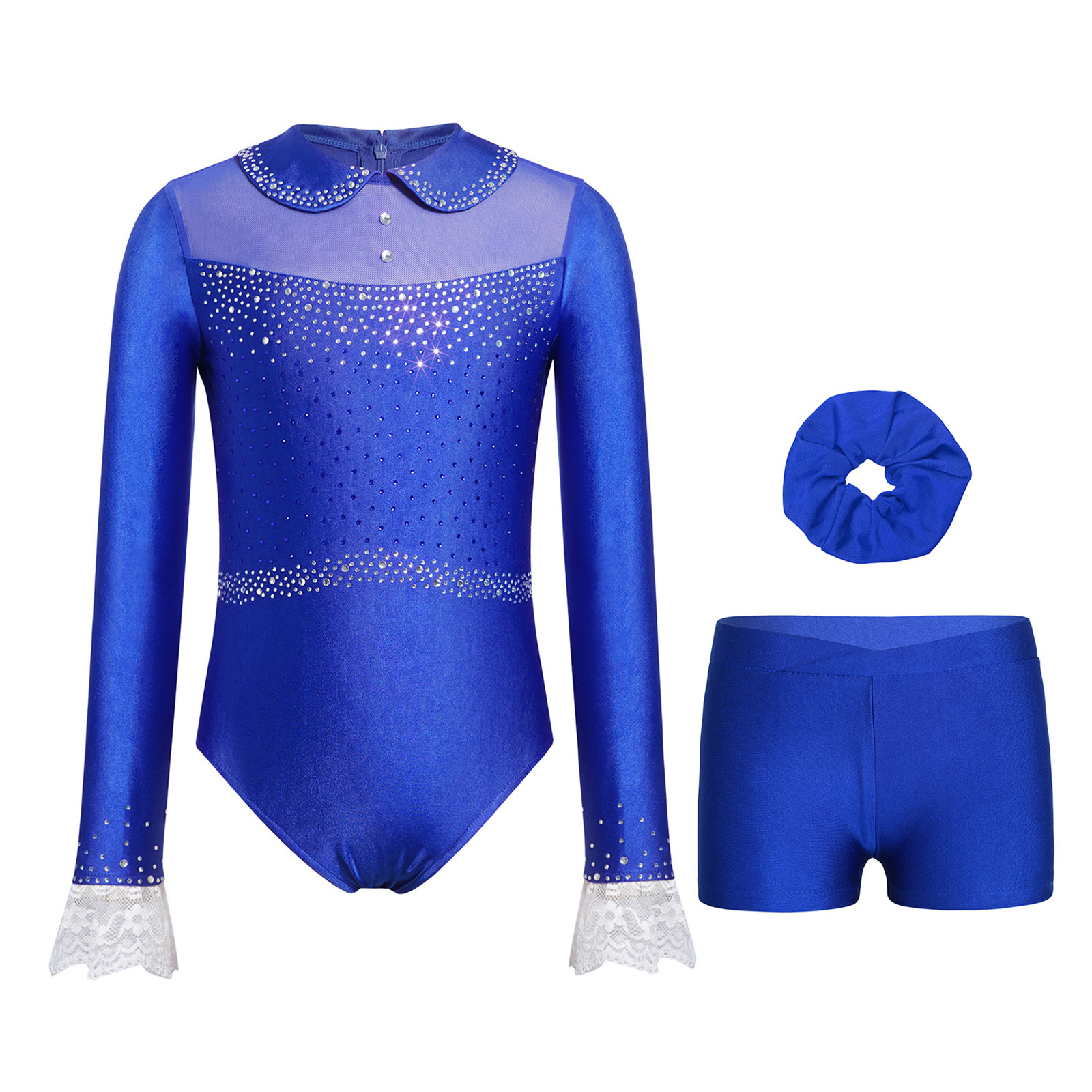 Girls Skating Ballet Dance Leo – Rhinestone Banding Trim recenzja i cena