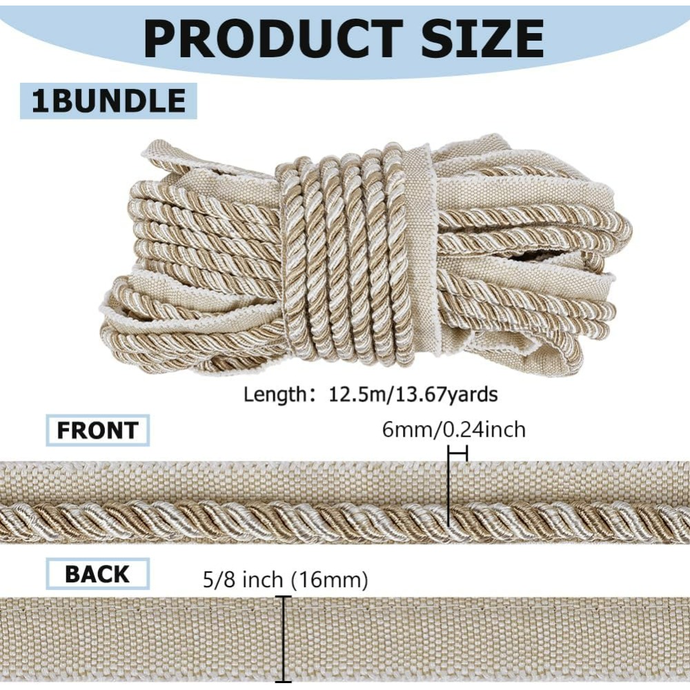 13.7 Yards Twisted Lip Cord Tr – Cord Trim Twisted recenzja i cena