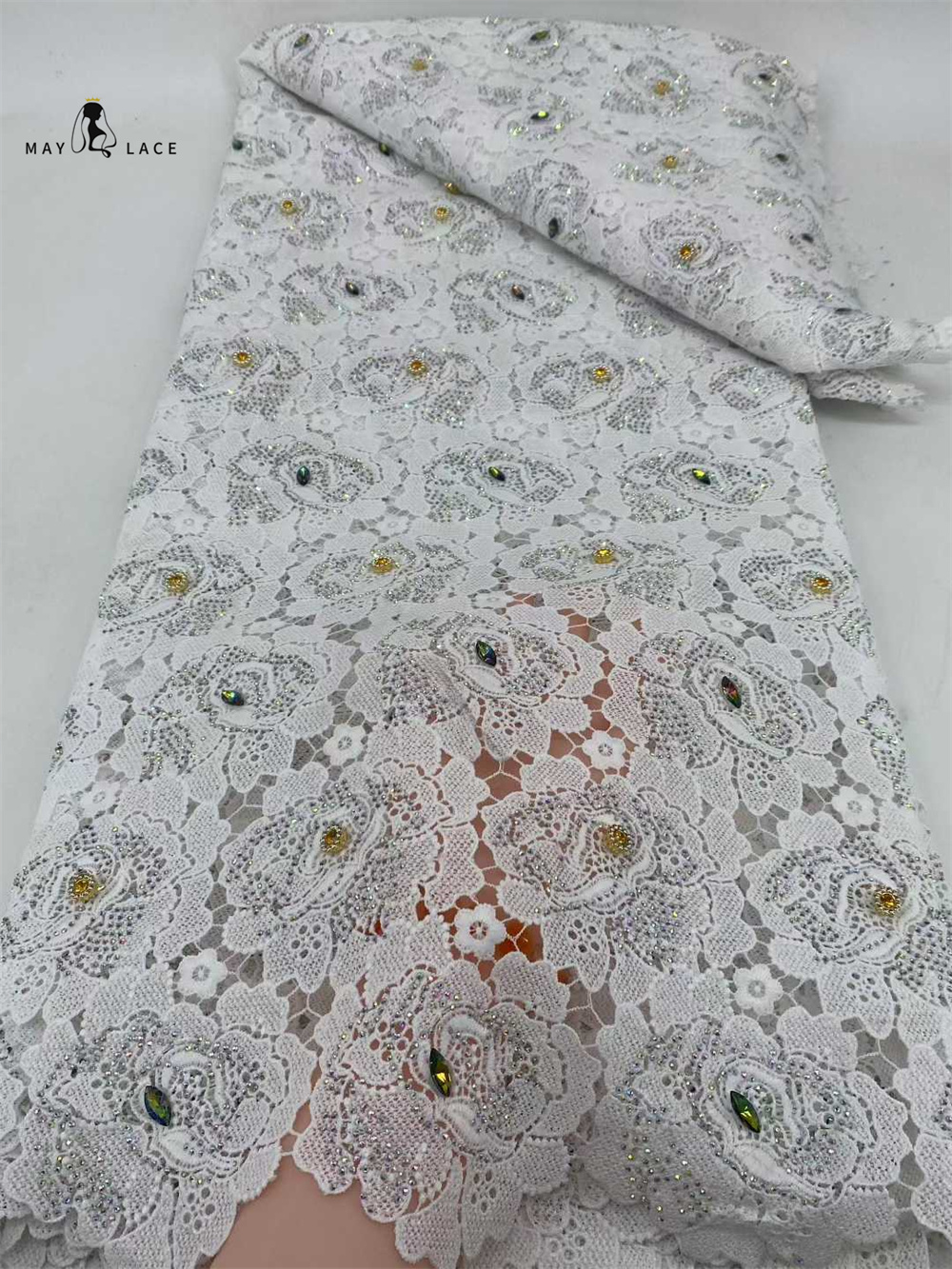 Latest Cord Guipure Lace Fabri – Crystal Mesh Fabric recenzja i cena